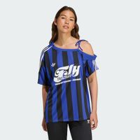 T-shirt sportiva da donna Adidas con spalle scoperte KD2278-22463 Blu