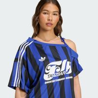 T-shirt sportiva da donna Adidas con spalle scoperte KD2278-22463 Blu