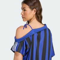 T-shirt sportiva da donna Adidas con spalle scoperte KD2278-22463 Blu