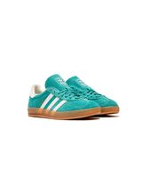 Baskets d'intérieur adidas Gazelle pour homme, confortables, modèle JQ8391-22970, turquoise.