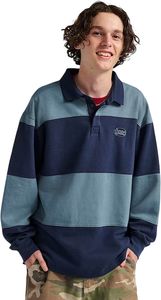 Classic Vans Bowman Rugby LS Men's Polo Long Sleeve Shirt VN000P8Q-13378 Blue