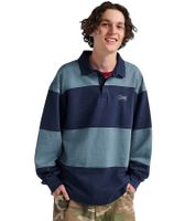 Polo à manches longues Vans Bowman Rugby LS pour homme, bleu classique, référence VN000P8Q-13378
