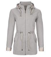 Timeless Wedolina Linda Women's Transitional Jacket, Short Coat with Detachable Hood, Sporty Spring Jacket 6556620 Gray