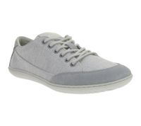 Lightweight GROUNDIES Barefoot Shoes Amsterdam Women's Low-Top Canvas Sneakers with TrueSense Sole Lace-Up Shoes GND-110030-16 Grey