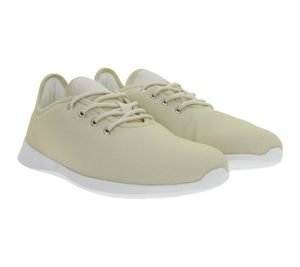 Zapatillas descalzas ligeras GROUNDIES Balance 2.0 para mujer, de caña baja, con malla y suela TrueSense, con cordones, GND-130259-03, Beige