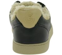 Soft GROUNDIES Barefoot Shoes Universe Teddy Women's Low-Top Genuine Leather Sneakers with TrueSense Sole GND-110296-01 Black