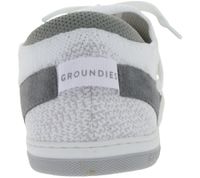 Flexible GROUNDIES Osaka Women's Low-Top Barefoot Sneakers with TrueSense Sole, Lace-Up Shoes GND-180262-02 White