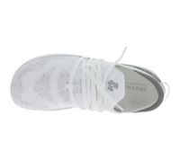 Flexible GROUNDIES Osaka Women's Low-Top Barefoot Sneakers with TrueSense Sole, Lace-Up Shoes GND-180262-02 White