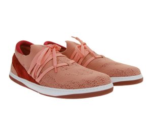 Zapatillas bajas flexibles GROUNDIES Osaka para mujer, estilo minimalista, con suela TrueSense y cordones (GND-180262-08, color rojo)