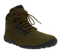 Waterproof GROUNDIES Portland Women's Barefoot Shoes, Genuine Leather Hiking Boots with TrueSense Sole, GND-110254-04, Brown