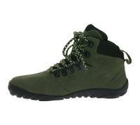 Waterproof GROUNDIES Portland Women's Barefoot Hiking Boots with TrueSense Sole, Genuine Leather, GND-110254-10, Green
