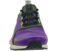 Sporty adidas NMD_V3 sneakers: sustainable running shoes for men and women with BOOST cushioning in orange/black, purple/black/green, or yellow/black