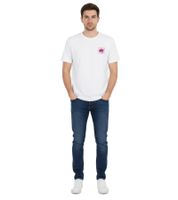 Camiseta de cuello redondo para hombre con estampado de Fórmula 1, algodón orgánico, manga corta, 180 g/m², 701227626 001 Blanca