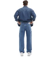 Calvin Klein Herren Cargo-Jeans im 90er-Stil in mittlerer Waschung Baumwoll-Hose Alltags-Hose J30J324881 Blau