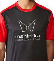Camiseta deportiva de cuello redondo para hombre Mahindra Racing de Fórmula E, color negro/rojo (701229002 001)