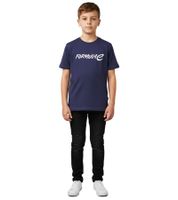 Sporty Formula E Kids' Short-Sleeve T-Shirt, Sustainable Cotton Shirt with Formula E Logo 701223582 001 Navy Blue