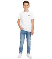 T-shirt enfant à manches courtes en coton, imprimé dessin animé, 160 g/m², blanc, de la gamme Formula E Racing Division