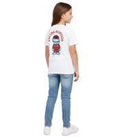 T-shirt enfant à manches courtes en coton, imprimé dessin animé, 160 g/m², blanc, de la gamme Formula E Racing Division
