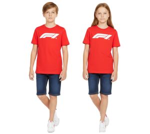 T-shirt sportiva PUMA x F1 Formula 1 Motorsport per bambini, in cotone, modello F1 Classic 701228309 002 Rosso