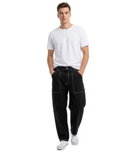 HOMEBOY x-tra WORK Men's Baggy Jeans Vintage-Look Denim Trousers Cotton 01PA0700 Black