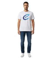Colorful Formula E Men's T-Shirt, Cotton Shirt with Colorful Formula E Logo, Summer Shirt 701223579 001 White/Blue
