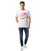 Camiseta Formula E para hombre, de algodón con el logo de Formula E a todo color, ideal para el verano. 701223579 002 Blanco/Rosa/Amarillo