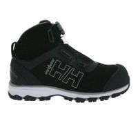 Zapatos de seguridad impermeables Helly Hansen Chelsea Evolution Mid Boa S3 para mujer con Ortholite y membrana Helly Tech®, horma ancha, protección clase S3, 78269_930, negro/gris