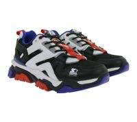 Zapatillas deportivas STARTER Boise para hombre, estilo retro de los 90, con piel auténtica (modelo SMB101321 310, color negro/blanco/azul/rojo)
