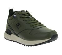 Zapatillas retro atemporales STARTER Brandon para hombre, con piel auténtica revestida, SMN105321 170 Verde Oliva