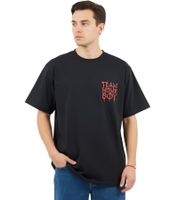 HOMEBOY Team Herren T-Shirt Baumwoll-Shirt mit auffälligem Rückenprint Kurzarm-Shirt Oversized-Fit 01TS3047 Schwarz