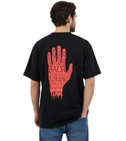 HOMEBOY Team Herren T-Shirt Baumwoll-Shirt mit auffälligem Rückenprint Kurzarm-Shirt Oversized-Fit 01TS3047 Schwarz