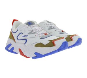 Extravagant STARTER Buffalo men's sneakers with genuine leather and suede, retro sneakers in a 90s style, SMB102321 331, white/multicolored