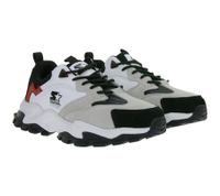 Sneakers da uomo STARTER Cape Coral stravaganti in vera pelle e camoscio - Sneakers retrò in stile anni '90 SMB103321 300 Bianco/Rosso/Nero/Grigio