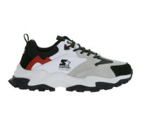 Sneakers da uomo STARTER Cape Coral stravaganti in vera pelle e camoscio - Sneakers retrò in stile anni '90 SMB103321 300 Bianco/Rosso/Nero/Grigio