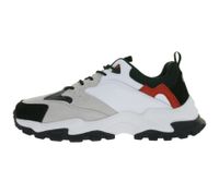 Sneakers da uomo STARTER Cape Coral stravaganti in vera pelle e camoscio - Sneakers retrò in stile anni '90 SMB103321 300 Bianco/Rosso/Nero/Grigio