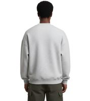 Prohibited Men's Simple Cotton Sweater, Oversized PB0304, Gray