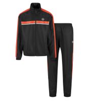 2-Piece Sergio Tacchini Agave Men's Tracksuit, Trendy Sports Suit, Fitness Suit 41533 Black/Orange