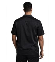 Elegant ROUGH. Men's Short-Sleeve Silk Business Shirt 61991211 in Black