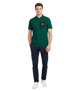 Formula 1 Aston Martin Aramco Men's Polo Shirt, Organic Cotton, Short Sleeve, with Chest Pocket, 701228858 002 Green