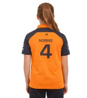 McLaren Formula 1 Lando Norris F1 Team Kinder Polo-Shirt mit Sponsorenlogos Kurzarm-Shirt Sport-Shirt TJ5318 Orange