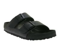 zeitlose BIRKENSTOCK Arizona Birko-Flor Damen Pantoletten Made in Germany Sommer-Latschen schmale Breite 1026843 Schwarz