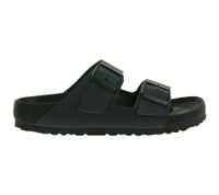 zeitlose BIRKENSTOCK Arizona Birko-Flor Damen Pantoletten Made in Germany Sommer-Latschen schmale Breite 1026843 Schwarz