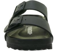 zeitlose BIRKENSTOCK Arizona Birko-Flor Damen Pantoletten Made in Germany Sommer-Latschen schmale Breite 1026843 Schwarz
