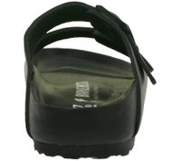 zeitlose BIRKENSTOCK Arizona Birko-Flor Damen Pantoletten Made in Germany Sommer-Latschen schmale Breite 1026843 Schwarz