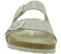 komfortable BIRKENSTOCK Arizona Woven Damen Echtleder-Pantoletten Made in Germany Sommer-Latschen normale Breite 1029172 Beige