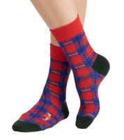Lot de 3 paires de chaussettes Happy Socks pour femme, motif ski alpin, en coton, pour tous les jours, dans une boîte cadeau XDSK08-6500 Bleu/Multicolore