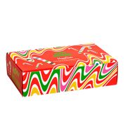 4 paires de chaussettes Happy Socks pour homme, motif canne à sucre psychédélique, en coton, avec imprimé de Noël, chaussettes de tous les jours, présentées dans une boîte cadeau XSAN09-0100 multicolore