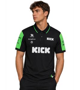 Colorful KICK SAUBER Formula 1 2025 Men's Polo Shirt, Formula 1 Summer Shirt with Cotton, 701234914 001 Black/Green