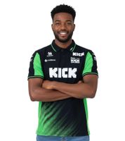 Colorful KICK SAUBER Formula 1 2025 Men's Polo Shirt, Formula 1 Summer Shirt with Cotton, 701234914 001 Black/Green