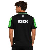 farbenfrohes KICK SAUBER Formula 1 2025 Herren Polo-Shirt Formel 1 Sommer-Shirt mit Baumwolle 701234914 001 Schwarz/Grün